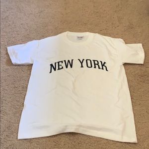 All white New York shirt